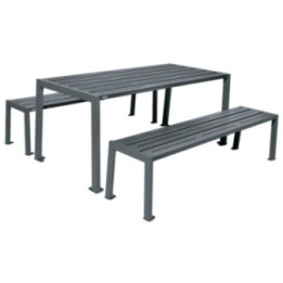 Table de pique-nique extérieure Silaos acier