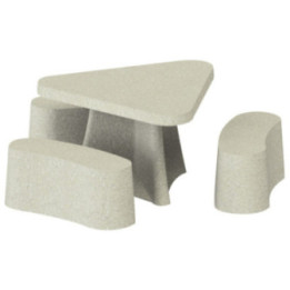 Table pique-nique béton Triangle