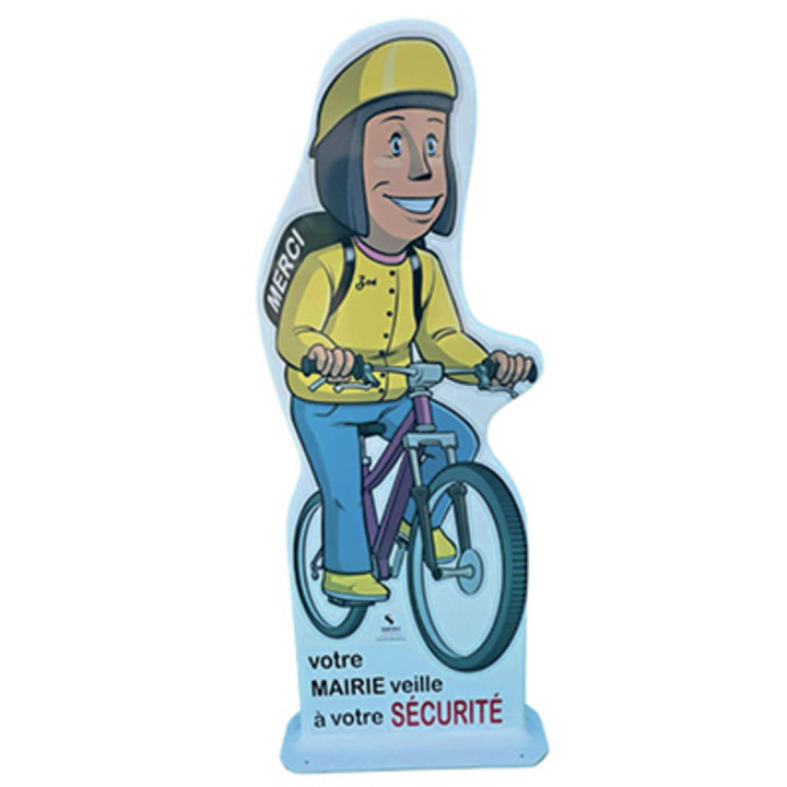 Totem attention enfants Vélo écolier