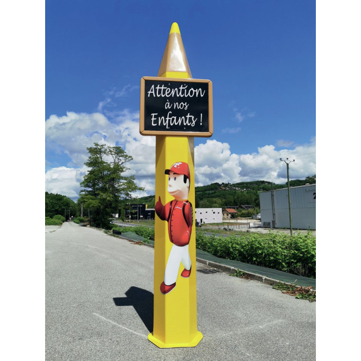 Totem sécurité enfants gros crayon