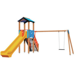 Tourelle Kansas portique et toboggan