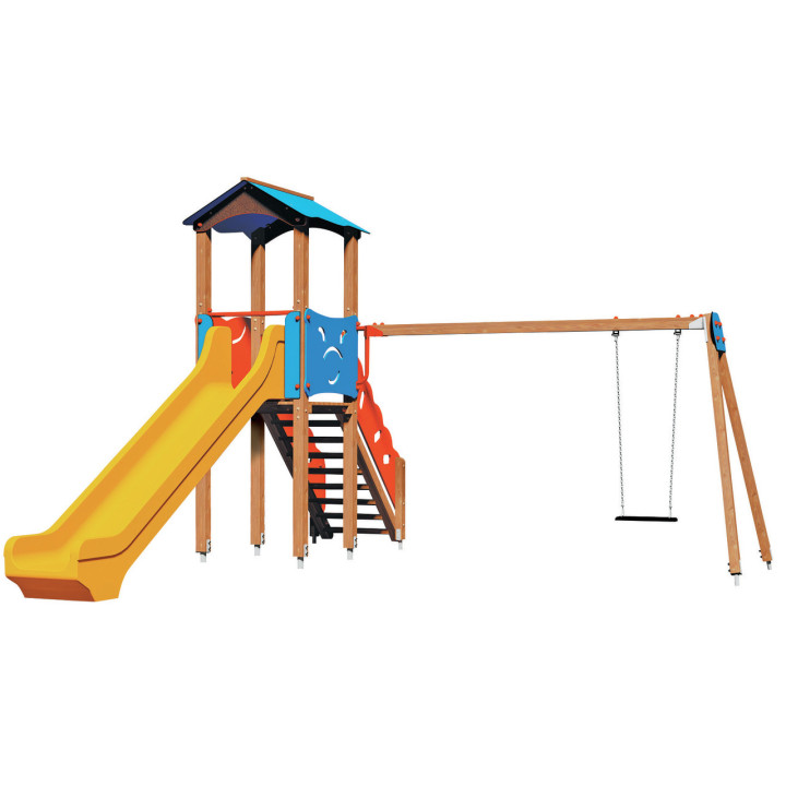 Tourelle Kansas portique et toboggan
