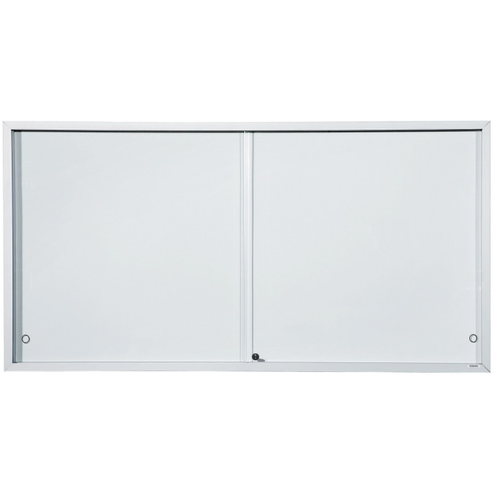 Vitrine intérieure cadre alu coupé à 45°