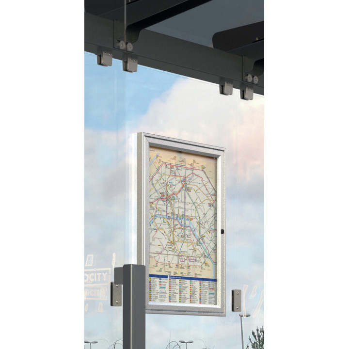 Vitrine pour abri fumeur Oléron