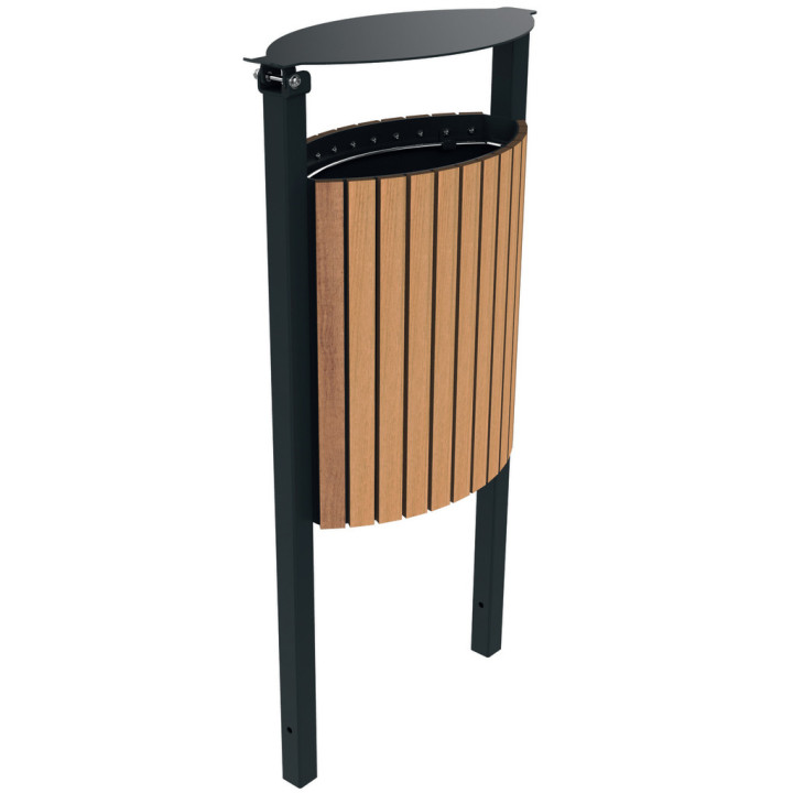 Corbeille publique compact Ovalon