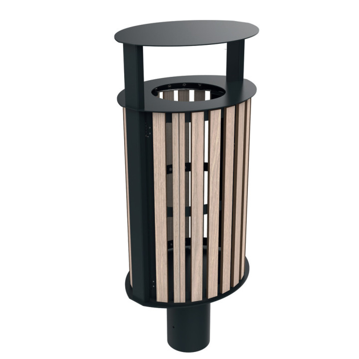 Corbeille publique compact Ovalon