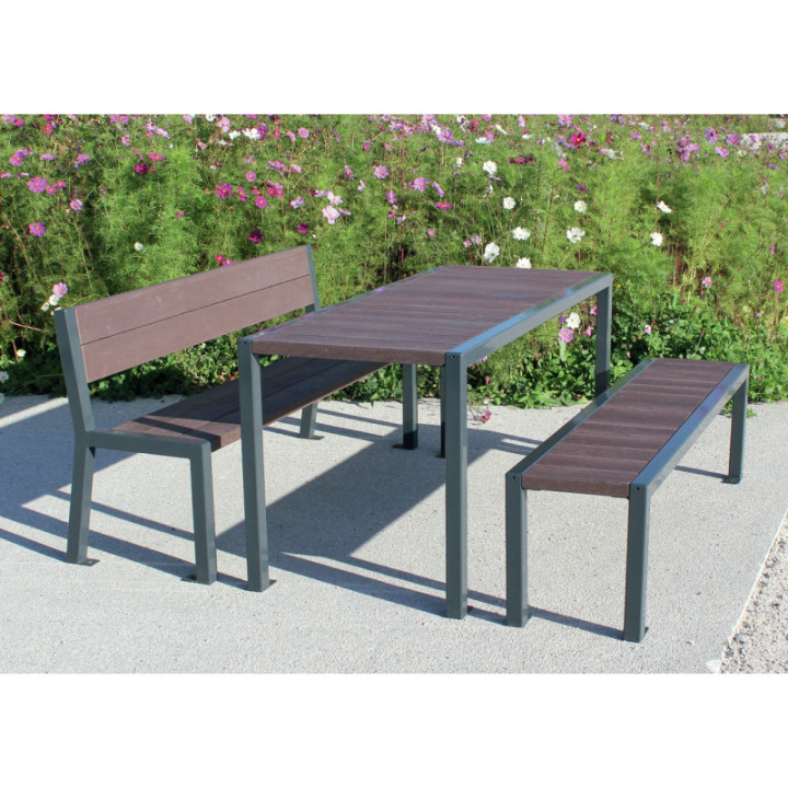 Table pique-nique plastique recyclé Élégance