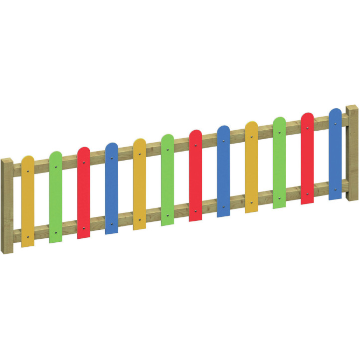 Barrière aire de jeux bois