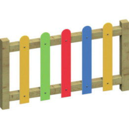 Barrière aire de jeux bois