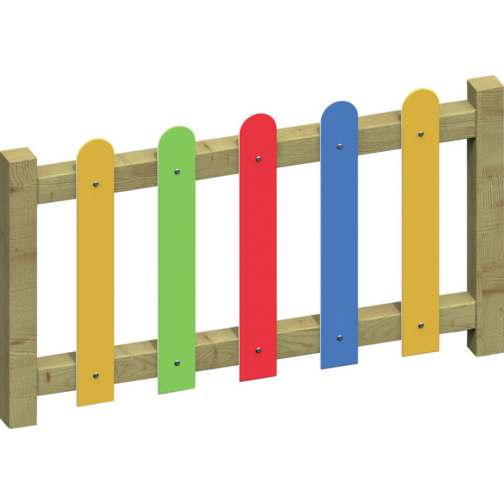 Barrière aire de jeux bois