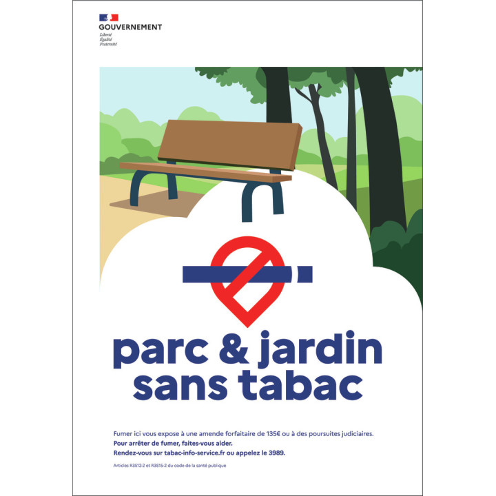 Panneau signalétique sans tabac 300 x 100 cm
