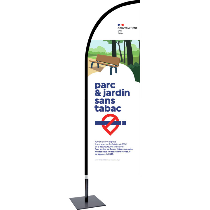 Panneau signalétique sans tabac 300 x 100 cm