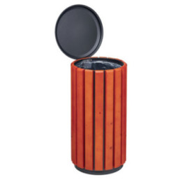 Corbeille urbaine avec couvercle Zéno Protect