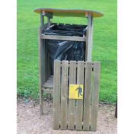 Poubelle de ville en bois Tara