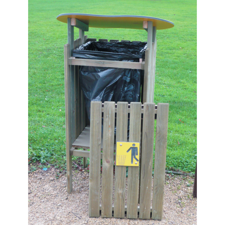 Poubelle de ville en bois Tara