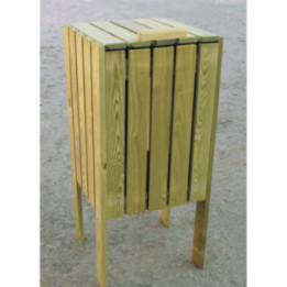 Poubelle de ville en bois Tara