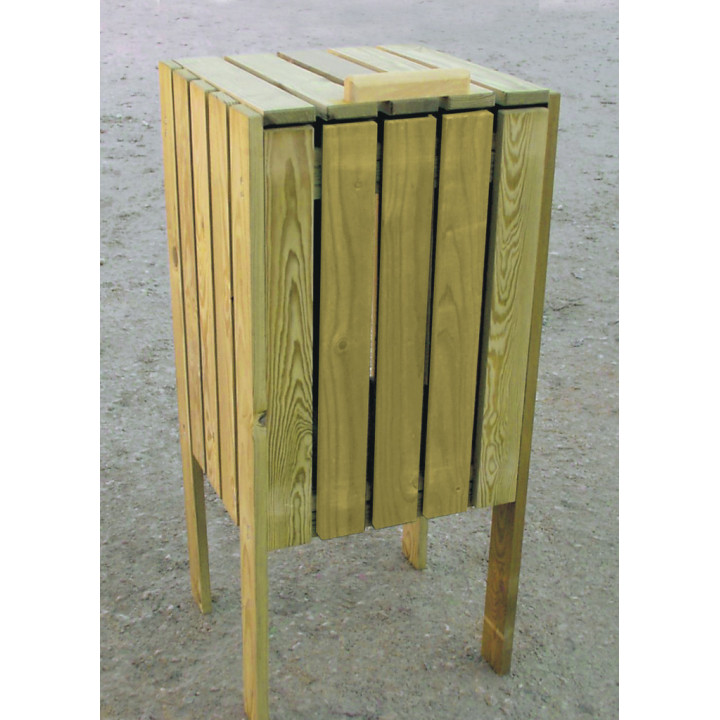 Poubelle de ville en bois Tara