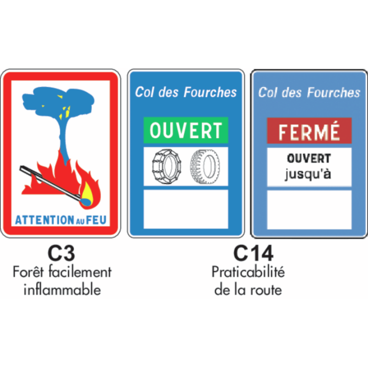 Panneau indications diverses