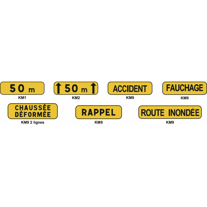 Panonceau de signalisation temporaire