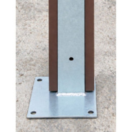 Platine galvanisée pour clôture Parc
