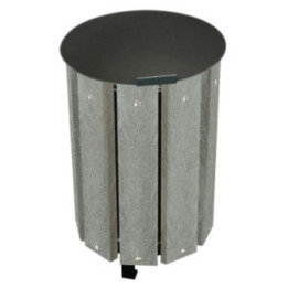Corbeille urbaine plastique recyclé Séssile