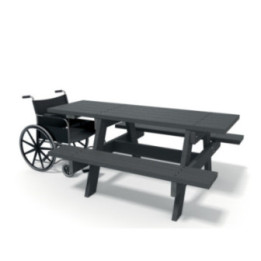 Table avec bancs Parc PMR 180 cm