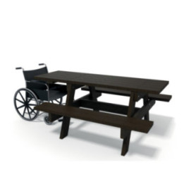 Table avec bancs Parc PMR 180 cm