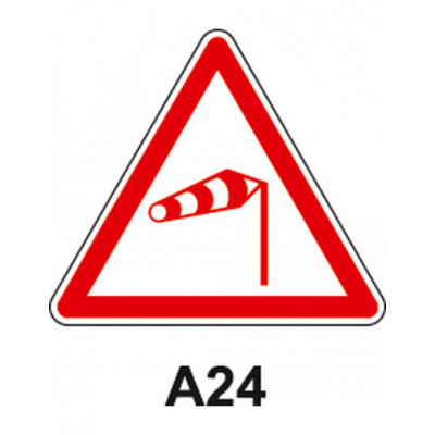 Panneau danger - A24 - Vent...