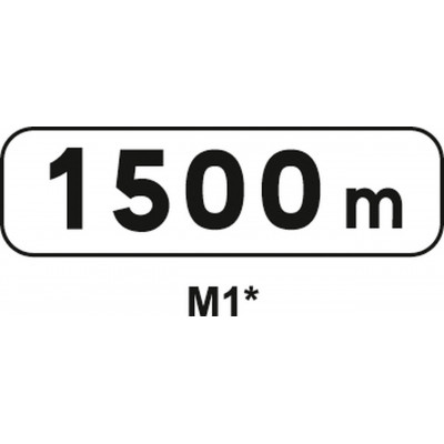 Panonceau M1 - Distance