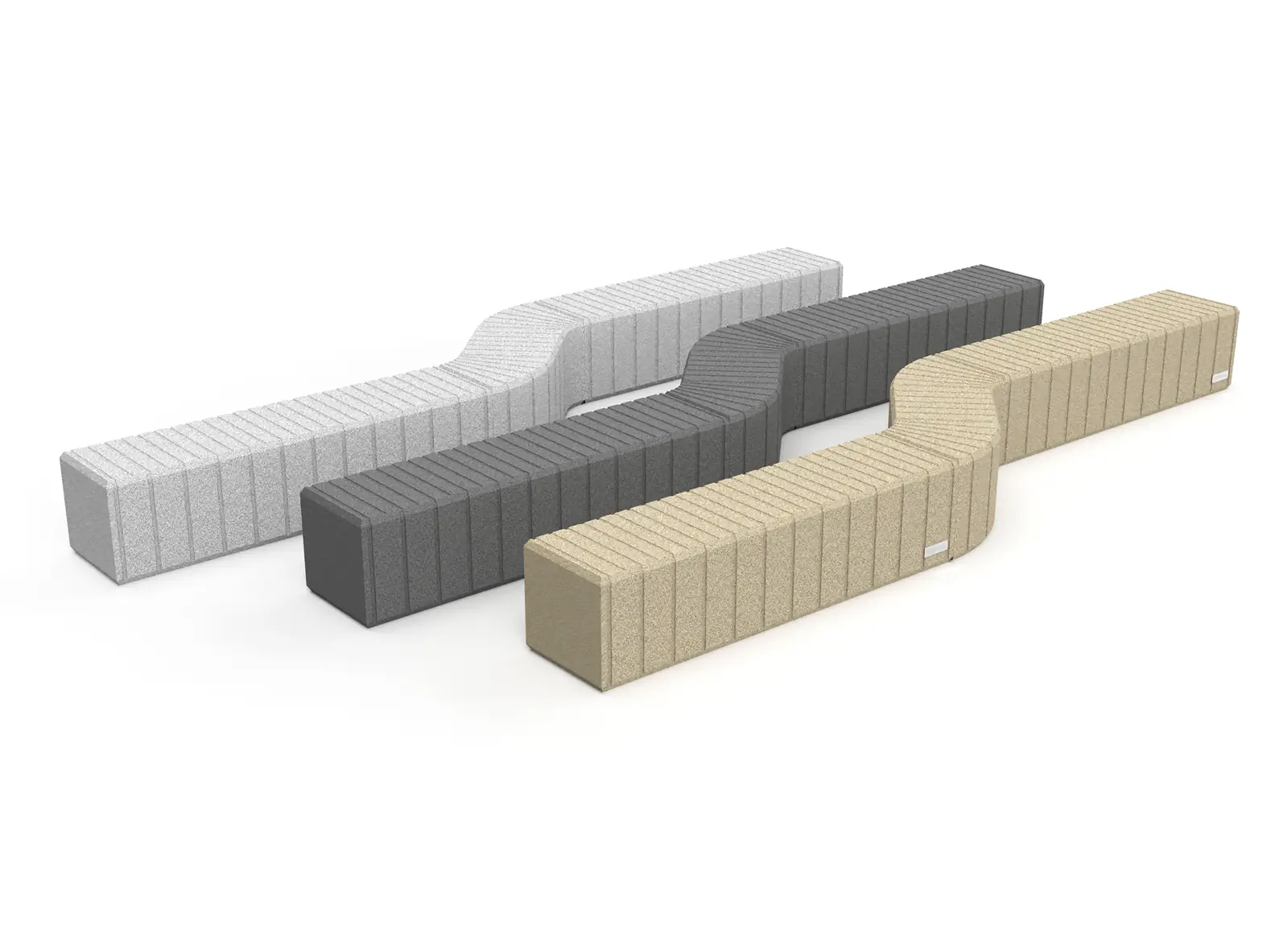 banquette de ville polyéthylene droite